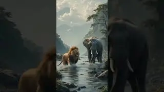 The Lion and the Elephant  The End of Arrogance #lion #elephant #friendshipstory #viralshort #trand