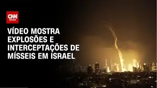 V&iacute;deo mostra explos&otilde;es e intercepta&ccedil;&otilde;es de m&iacute;sseis em Israel | CNN BRASIL