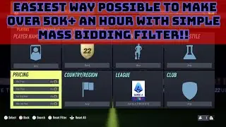 OMG!! MAKE 1K EVERY 60 SECONDS INSANE TRADING METHOD! MASS BIDDING FILTER! FIFA 22 TRADING TIPS!