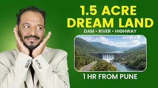 एकदम स्वस्त 😱 | डांबरी रस्ता टच |So Cheap 😱 |1.5 Acre Agri Land Near Pune | Dam View! #landforsale