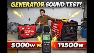 Predator 11,500W tri fuel Inverter vs 5,000W Inverter | Harbor Freight Generator sound DB Comparison