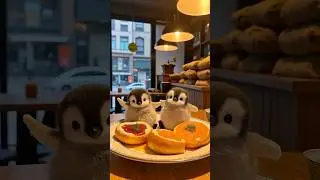 Tasty Breakfast Treats #cute #adorable #adorableanimals #pet #pets #penguin #baby #ai #healing