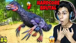 I Tamed High Level Therizinosaurus 😱 - ARK Survival Evolved - Part 4 (Hardcore + Brutal)