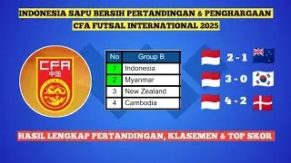 Indonesia sapu bersih semua pertandingan & penghargaan CFA futsal international 2025