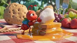 Ant eating sugar #cartoon