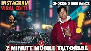 Miniature Cartoon Girl Dance Tutorial! 💃🏍️How to Make Viral Cartoon Bike Edit in 2 Minutes! 🔥