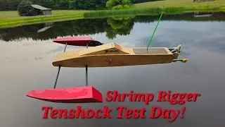 Rc Shrimp Boat - Testing the new Tenshock Motor and Kraken esc upgrade. Small Pond Shenanigans
