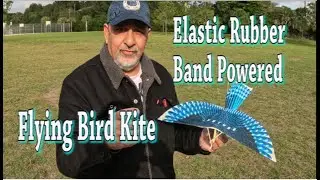 #234 Elastic Rubber Band Powered Flying Bird Kite