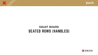 How to do Seated Rows ( Handles ) on the Zeno Gym Squat Board | Resistance Band Workouts At Home