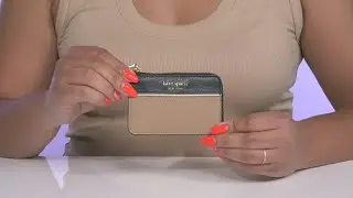 Kate Spade New York Morgan Color-Blocked Saffiano Leather Zip Card Holder SKU: 9799494