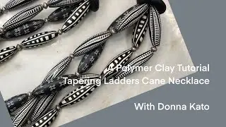Tapering Ladders Multi Strand Necklace in Polymer Clay