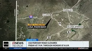 New road closures on USA-Parkway this weekend