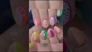fruit nail art🍉|colorful nails| nail designs| nail ideas| nail trends| nail 2023|@SaraBeautyCorner