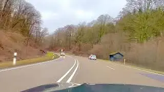 Driving along the B13 near Marktbergel, German