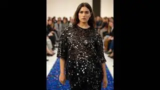 ARRANGE Curve sheer grid sequin tee & maxi skirt in black