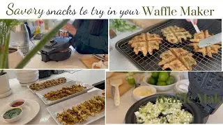 Savory Snacks to make in Waffle Maker/ Easy food to cook in Waffle Maker/ Indian Waffle Recipes