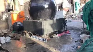 Black granite ball,stone ball water fountain,black granite sphere fountain,floating sphere fountain