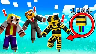 99% IMPOSIBLE SOBREVIVIR EN 1 PIXEL EN MINECRAFT 😱