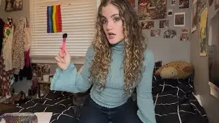 fabric scratching ASMR but we got caught 😭 i do ur makeup in my childhood bed (Personal Attention)