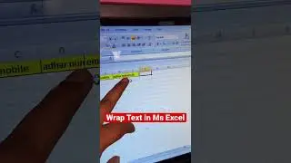 Wrap Text in Ms Excel
