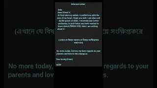 Informal Letter writing most easy tricks.English.