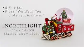 Santa Driving the Christmas Train Musical Snow Globe | Northlight PM94074 | Northlight