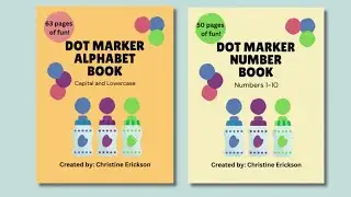 Dot Marker Alphabet and Number Books Bundle: Digital Print File 