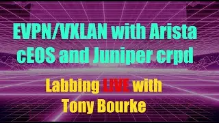 EVPN/VXLAN Lab with Arista cEOS and Juniper crpd (Live with Tony Bourke)