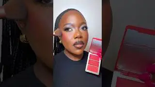 Trying Out The New Cheek Thrills Morphe blush on dark skin! #blush #makeupreview #blackgirlmakeup