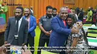 Karipe walks in with Pangu
