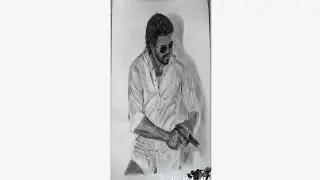 Beast Thalapathy Vijay Drawing 2021|Beast Vijay Drawing|beast Vijay trailer #drawing #vijay