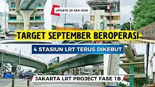 Update Terkini❗️Progres Pembangunan 4 Stasiun LRT 29 Januari 2026
