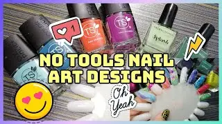 5 No Tool Nail Art Designs Anyone Can Make | Easy Nail Art For Beginners | Q-tip Nail Designs