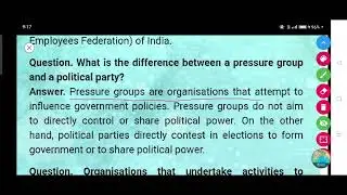 What is the difference between a pressure group and a political party?