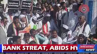 MGNREGS Ke Tahaffuz Ke Liye Congress Ka Ehtijaj, Minority Minister Azharuddin Ki Shirkat