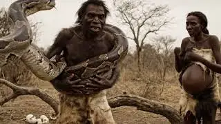 Life 4.7 Million Yrs Ago 🌍How did early humans survive without tools or fire?D struggle was real! 🦴🔥