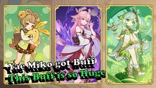 New Yae Miko Buff, Agravate much more sick with Yao Yao and Nahida deck | TCG Genshin Impact