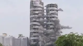 Noida Twin tower demolition exclusive video