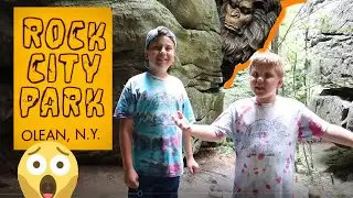 We saw Bigfoot at Rock City Park in Olean NY ! ART NATURE SCULPTURE Prehistoric ROCK formations