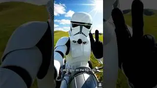 When a Stormtrooper Wrecks Their Bike #starwars #comedy #shorts