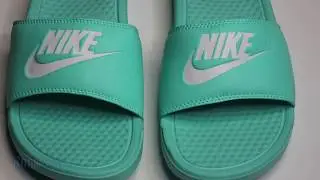 Nike Benassi Just Do It Slide Flip Flop Women Sandals in Aqua Blue