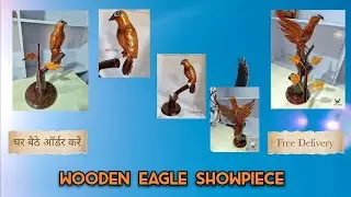 Handmade Wooden Eagle | लकड़ी से बना बाज पक्षी | Wooden Showpiece | Decorative Wooden Items