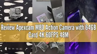 Review Apexcam M80 Action Camera with 64GB Card 4K 60FPS 48MP 40M Ultra HD Camera Underwater Waterpr