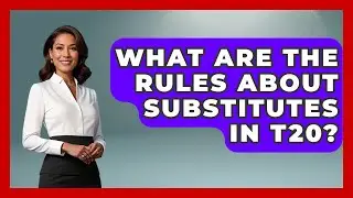 What Are The Rules About Substitutes In T20? - Go-To Cricket Guide
