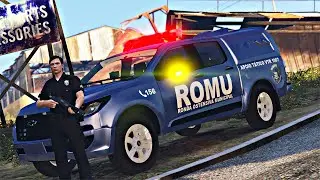 USUARIO CORRE AO VER A VIATURA - GTA V Rotina Policial -  ROMU - GTA V MODS