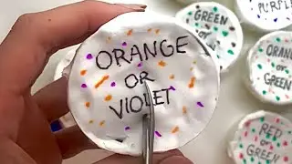 SHORT: Orange vs Violet? - Guess The Color Inside! ASMR