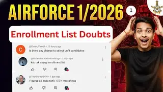Enrollment list Doubts 01 Airforce 1 2026  | Rally & medical assistant | defenceverse 