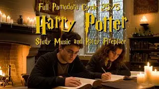Study by the Fire with Harry Potter & Hermione | Pomodoro 25/5