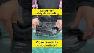 Waterproof safety shoes testing 1115BK #supersafetyshoes #workshoes #safetyshoes
