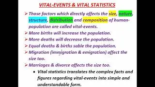 Vital-events  & Vital Statistics | simplest style |